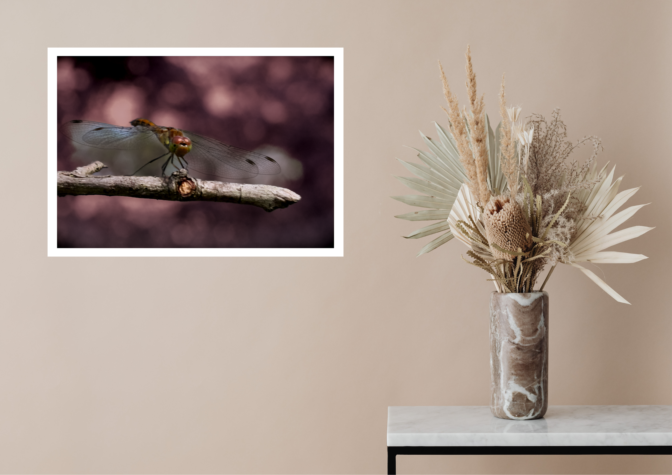 Libelle, klaar om op te vliegen afdruk - Afbeelding 2